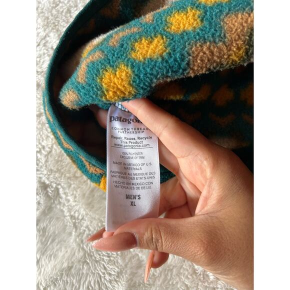 Patagonia Fleece Synchilla Snap Pullover‎ Cliff Arbor Green Size XL - Picture 8 of 9